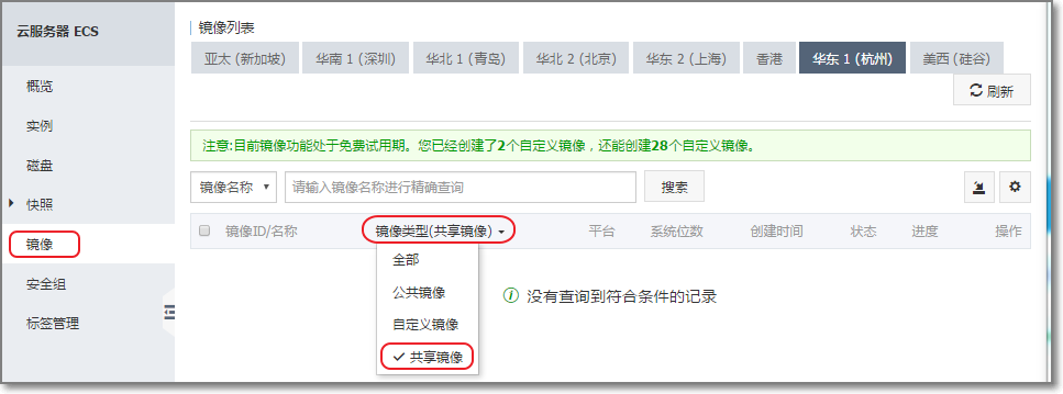 使用共享鏡像的(de)方式快速搭建阿裏雲服務器環境 